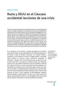 Rusia y EEUU en el Cáucaso occidental: lecciones de una