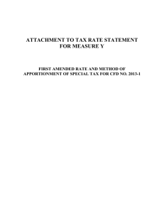attachment to tax rate statement for measure y