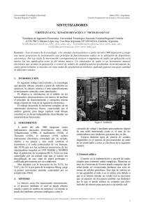 sintetizadores - Cátedras - Universidad Tecnológica Nacional