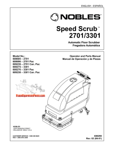 nobles speedscrub 2701 3301 oper parts manual