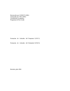 Formación de Actitudes del Terapeuta (FAT I).