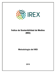 Índice de Sostenibilidad de Medios (MSI) Metodología del MSI