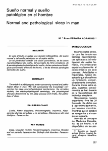 Sueño normal y sueño patológico en el hombre