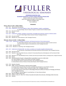 CONFERENCIA MAGISTRAL 2016 - Fuller Theological Seminary
