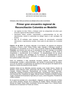 Primer gran encuentro regional de Reconciliación Colombia en