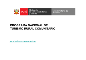 PROGRAMA NACIONAL DE TURISMO RURAL COMUNITARIO
