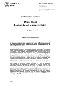 CfP 2017 Español - Romanisches Seminar
