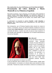 Presentación del Libro dedicado a Mario Monicelli en La Filmoteca