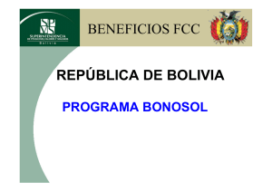 BENEFICIOS FCC REPÚBLICA DE BOLIVIA