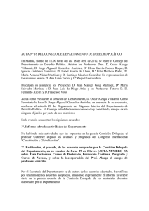 ACTA Nº 16 DEL CONSEJO DE DEPARTAMENTO DE DERECHO