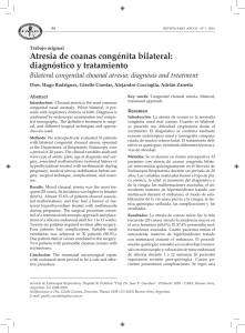 Atresia de coanas congénita bilateral: diagnóstico y