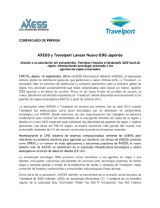 AXESS y Travelport Lanzan Nuevo GDS Japonés