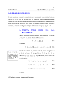 integrales triples - Facultad de Ingeniería