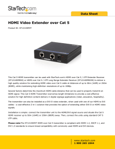 HDMI Video Extender over Cat 5 StarTech ID