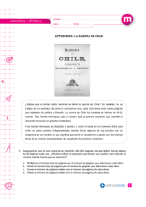 1 ACTIVIDADES: LA AURORA DE CHILE