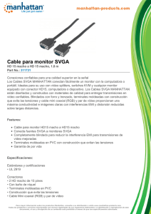 Cable para monitor SVGA