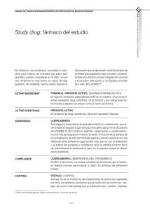 Study drug: fármaco del estudio