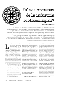 Falsas promesas de la industria biotecnológica*