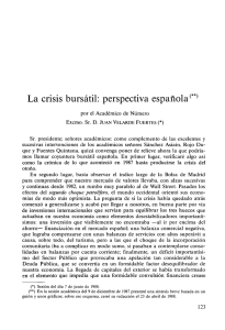 La crisis bursátil: perspectiva española(**)