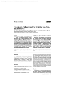 Hiperplasia nodular reactiva linfoidea hepática