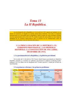 Tema 13 La II República.
