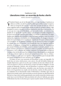 Liberalismo triste: un recorrido de Burke a Berlin