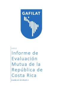 Informe de Evaluación Mutua de la República de Costa Rica de Gafilat