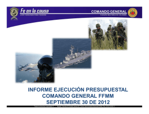 informe ejecución presupuestal comando general ffmm septiembre
