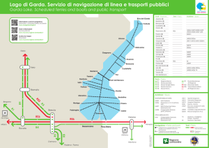 Lago di Garda. Servizio di navigazione di linea e trasporti pubblici