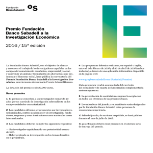 Premio Fundación Banco Sabadell a la Investigación Económica