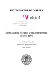 Instalación de una infraestructura de red IPv6