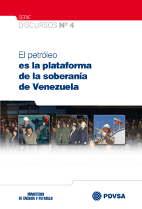 El petróleo es la plataforma de la soberanía de Venezuela