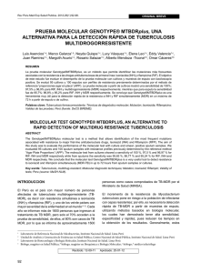 PRUEBA MOLECULAR GENOTYPE® MTBDRplus, UNA
