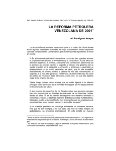 la reforma petrolera venezolana de 2001