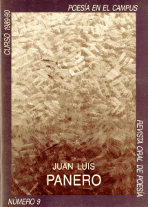 Juan Luis Panero. Poesía en el Campus, 9 (curso 1989