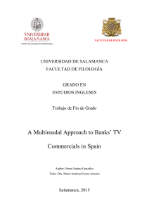 A Multimodal Approach to Banks` TV Commercials in Spain