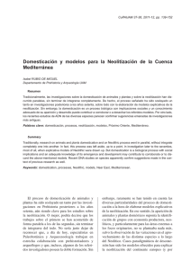 Domesticación y modelos para la Neolitización de la Cuenca