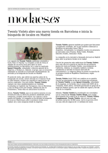 Twenty Violets abre una nueva tienda en Barcelona e inicia la