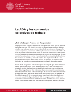La ADA y los convenios - DigitalCommons@ILR