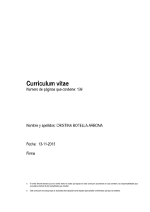 Curriculum vitae - Universidad de Salamanca