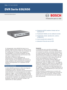 DVR Serie 630/650 - Bosch Security Systems