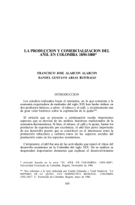 la produccion y comercializacion del añil en colombia 1850-1880