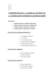 composición de la asamblea general de la federación extremeña de