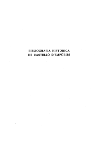 bibliografia historica de castelló d`empúries