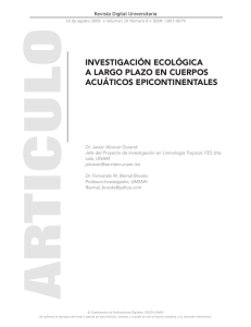 investigación ecológica a largo plazo en cuerpos acuáticos