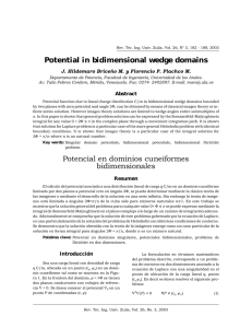 Potential in bidimensional wedge domains Potencial en dominios