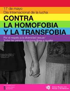 contra la homofobia y la transfobia