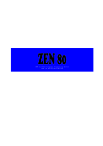 Zen 80 User´s Manual