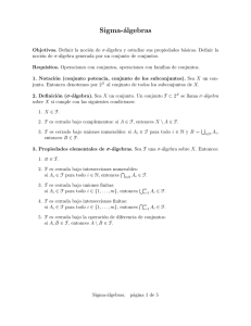 Sigma-álgebras - Apuntes y ejercicios de matemáticas, Egor