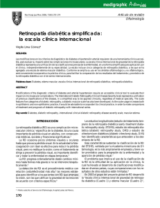 Retinopatía diabética simplificada: la escala clínica internacional
